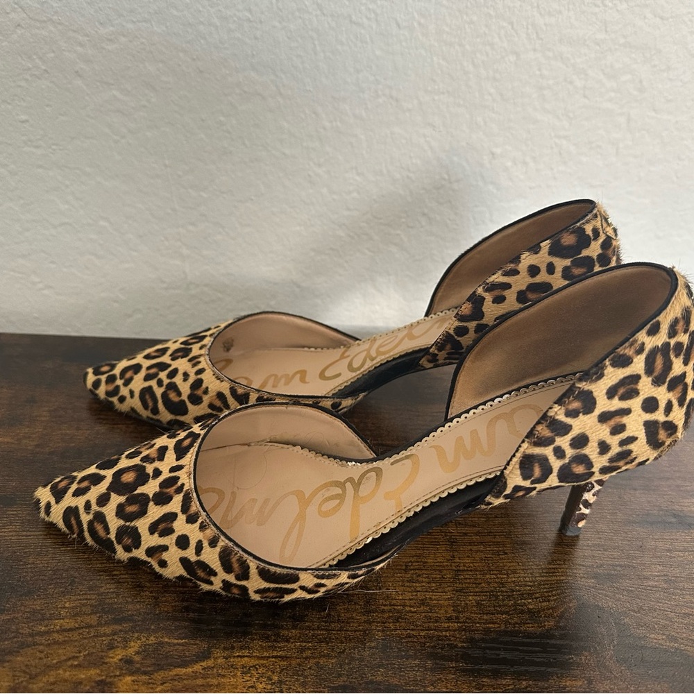 Sam Edelman Jaina Leopard Print Heels 8.5